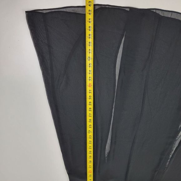 BCBG Faux Leather Maxi Dress Slit Lace Trim Size 6 - Picture 7 of 7